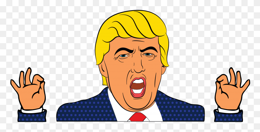 3739x1768 Let's Just Give Him A Chance - Donald Trump Face PNG