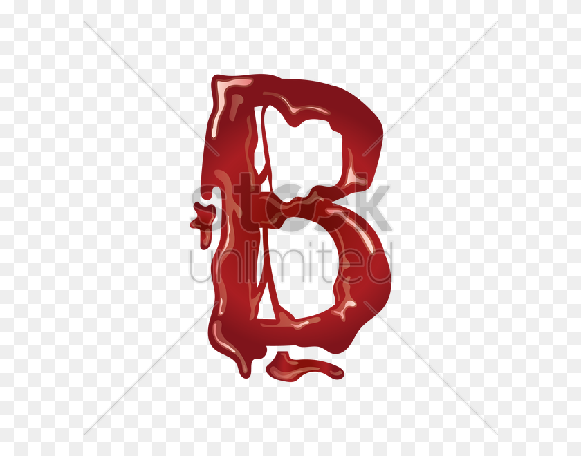 600x600 Letter B With Dripping Blood Vector Image - Dripping Blood PNG