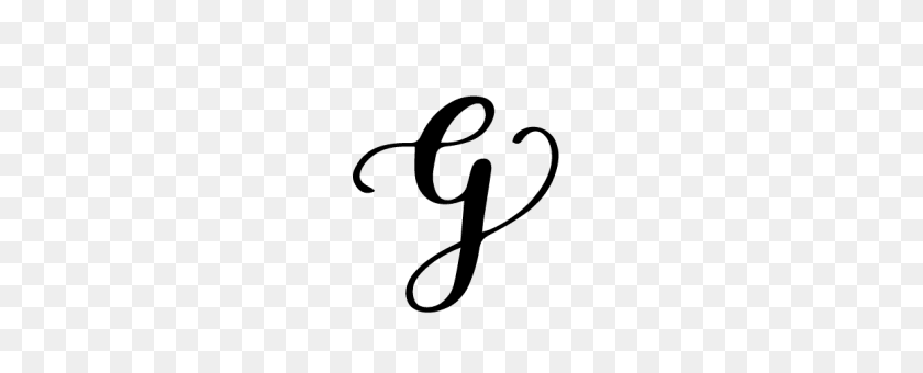 280x280 Letter G Calligraphy - Letter Y Clipart Black And White