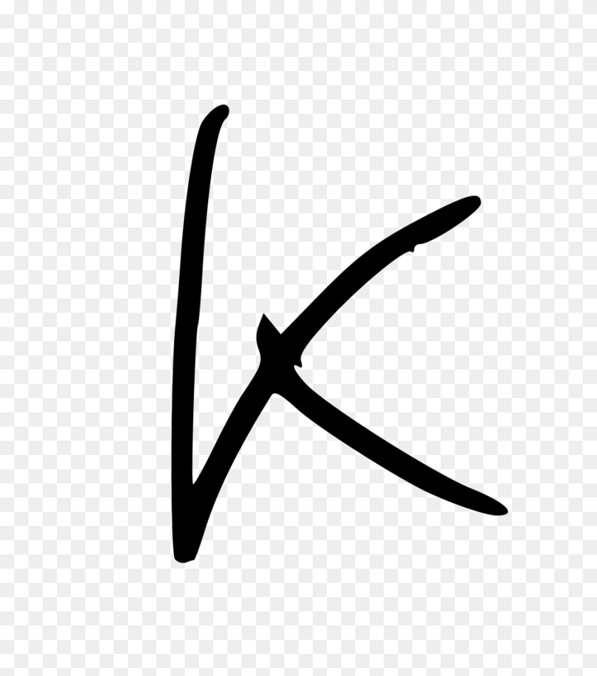896x1024 Letter K Png High Quality Image Vector, Clipart - Letter A PNG