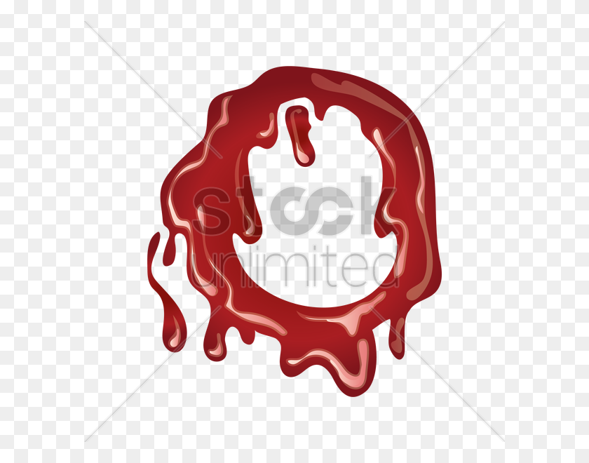 600x600 Letter O With Dripping Blood Vector Image - Blood Dripping PNG