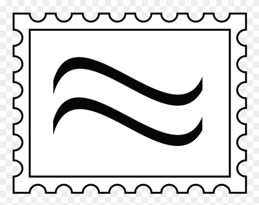 900x700 Letter Stamp Clipart - Seal Clipart Black And White