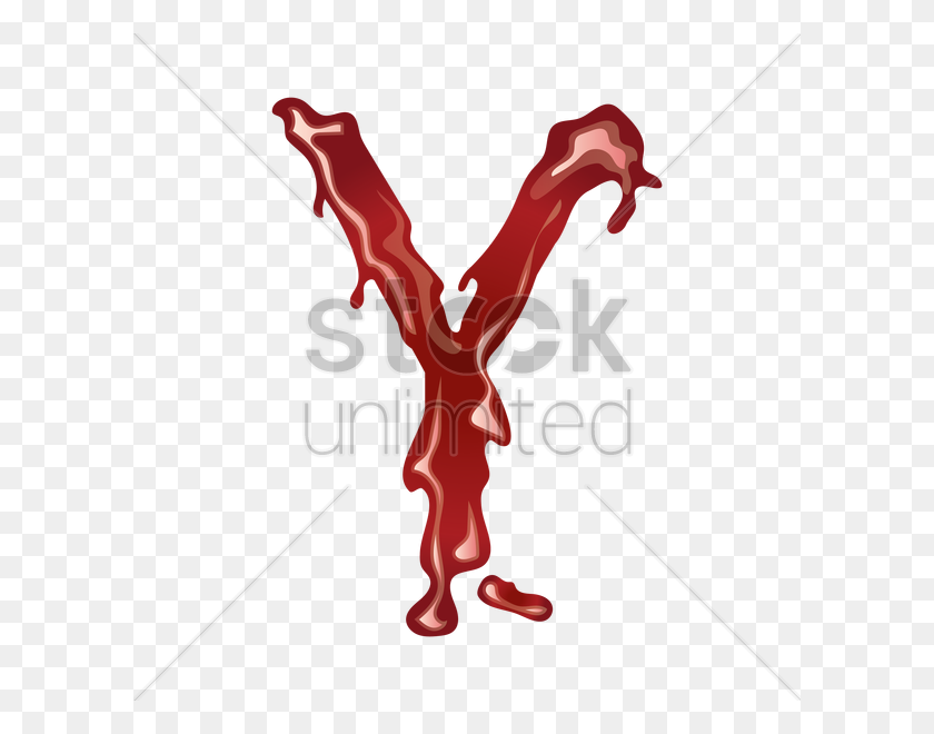 600x600 Буква Y С Векторным Изображением Капающей Крови - Клипарт Капающая Кровь