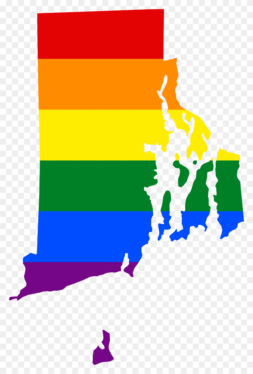 2048x3103 Lgbt Flag Map Of Rhode Island - Rhode Island Clipart