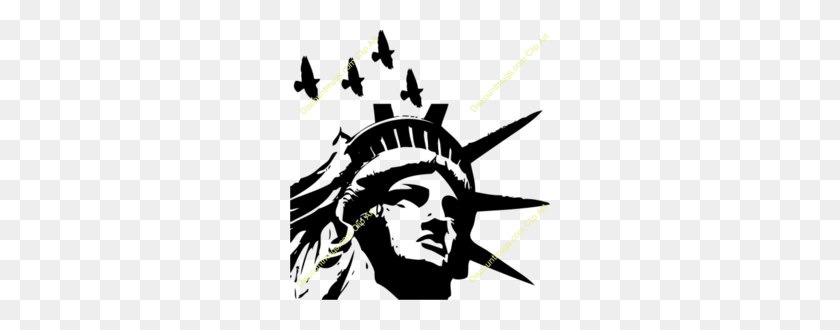 260x270 Liberty Clipart - Statue Of Liberty Black And White Clipart