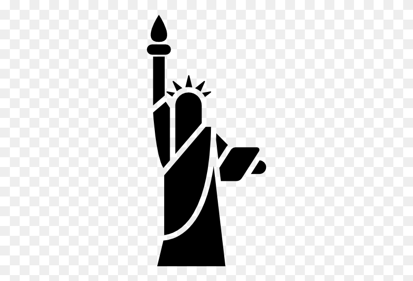 512x512 Liberty, Sculptures, Statue, Statues, Art, Symbol, Urban, City - Statue Of Liberty Black And White Clipart