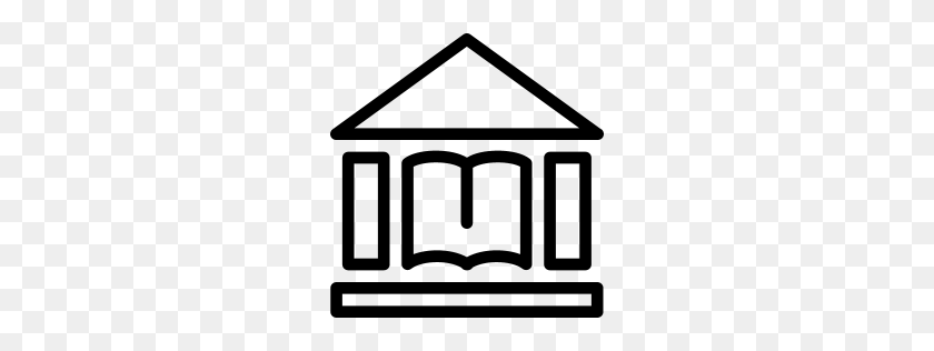 256x256 Значок Библиотеки Линия Набор Иконок Разум - Значок Библиотеки Png