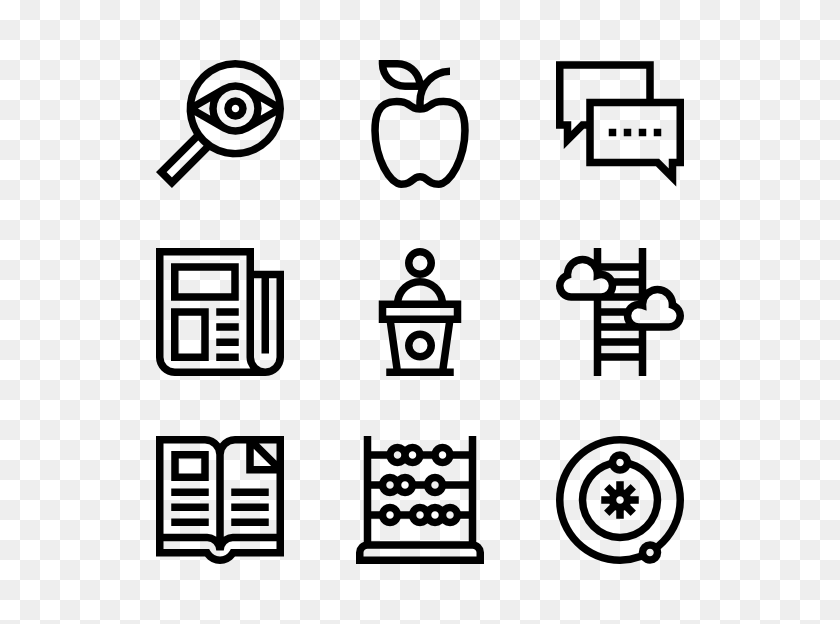 600x564 Library Icons - Please Read Clipart