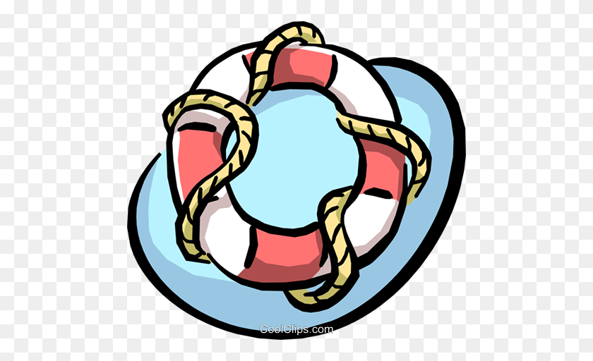 480x452 Life Preserver Royalty Free Vector Clipart Illustration - Life Preserver Clipart
