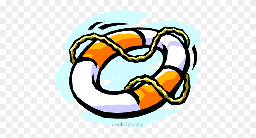 480x393 Life Preserver Royalty Free Vector Clipart Illustration - Life Preserver Clipart