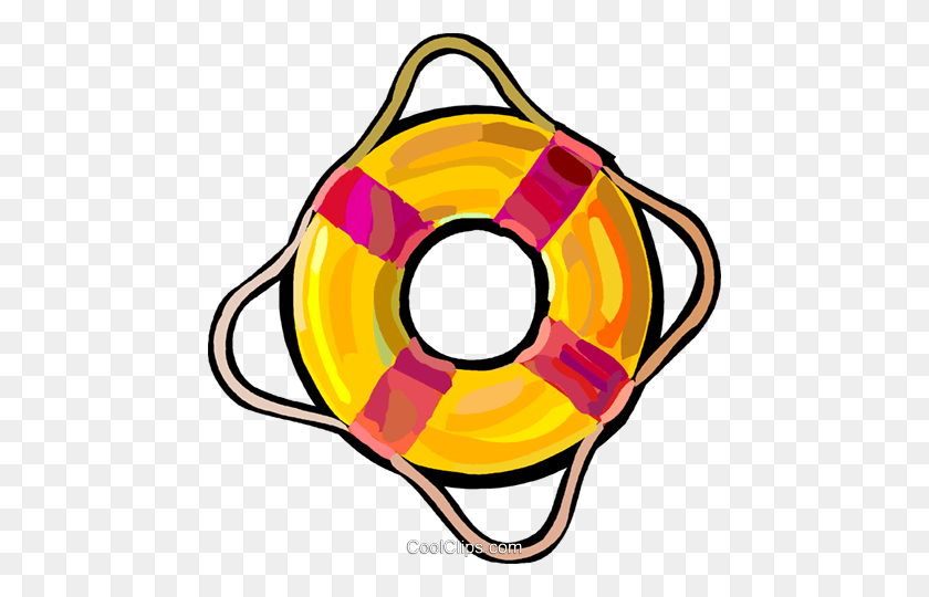 464x480 Life Preserver Royalty Free Vector Clipart Illustration - Life Preserver Clipart