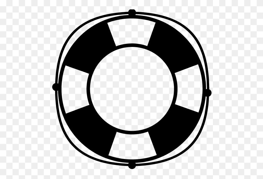512x512 Life Raft Ring Png Transparent Images - Raft Clipart Black And White