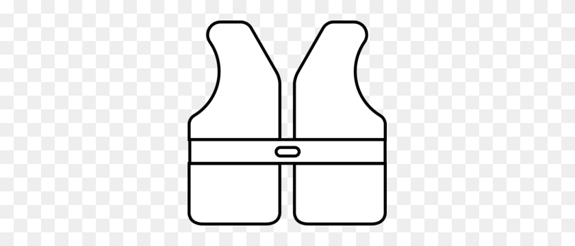 291x300 Life Vest Outline Clip Art - Life Jacket Clipart