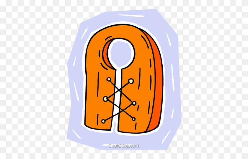 Life Vest Royalty Free Vector Clip Art Illustration - Safety Vest Clipart
