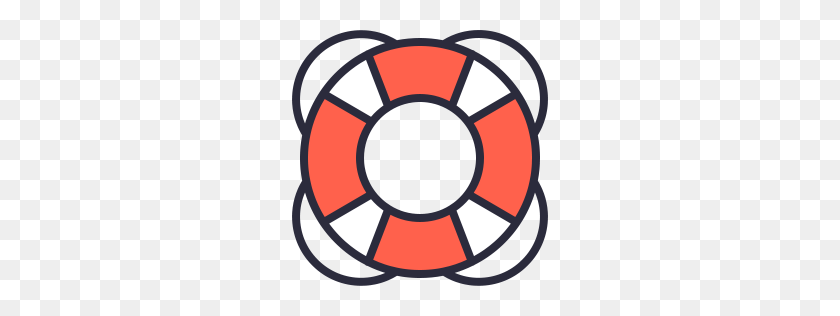 256x256 Lifesaver Icon Outline Filled - Lifesaver PNG
