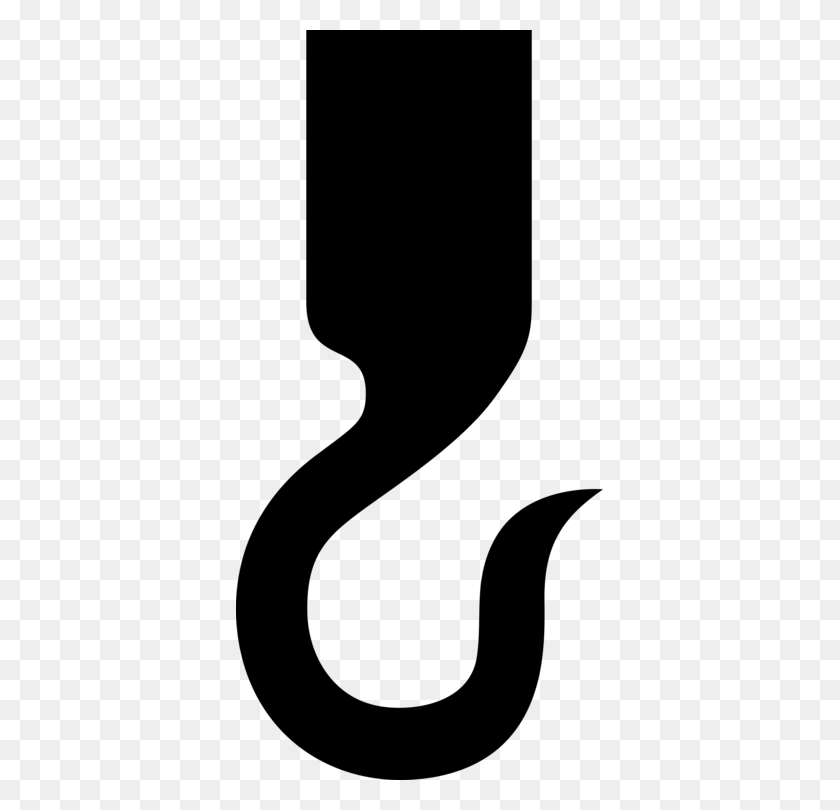 367x750 Lifting Hook Computer Icons Fish Hook Download - Fish Hook Clipart Black And White
