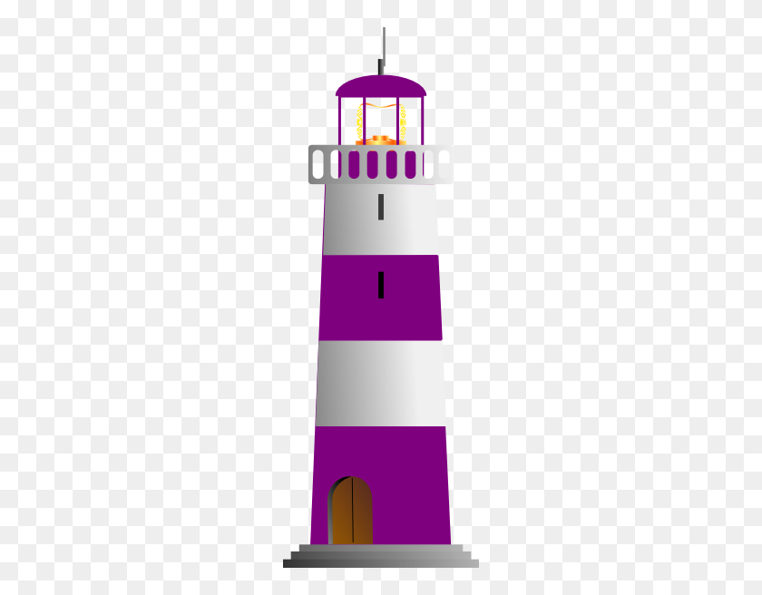 216x596 Lighhouse Clipart Purple - Lighthouse Clipart