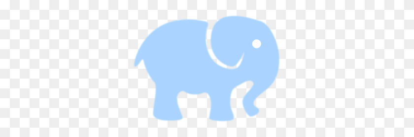 299x219 Light Blue Clipart Blue Elephant - Elephant Clipart Transparent