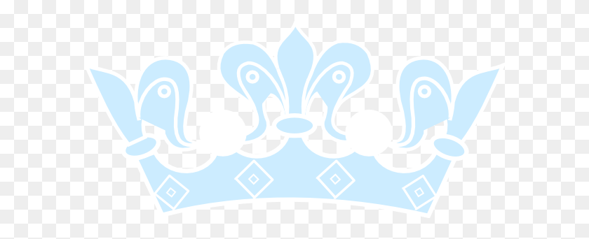 600x282 Light Blue Clipart Crown - Crown Clipart Transparent Background