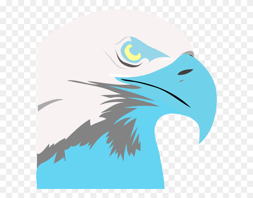 600x597 Light Blue Eagle Clip Art - Eagle Eye Clipart