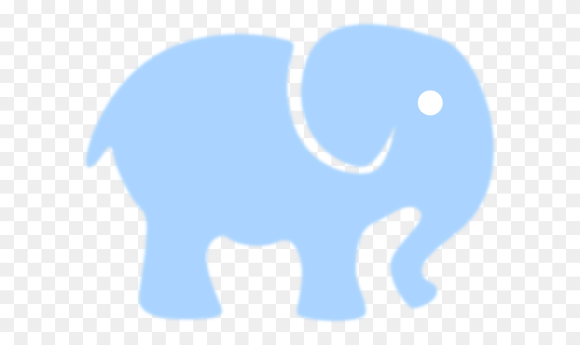 600x439 Light Blue Elephant Png, Clip Art For Web - Elephant Clipart Black And White