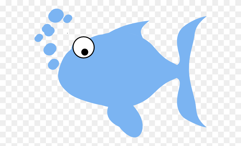 600x450 Light Blue Fish Clip Art - Cartoon Fish PNG