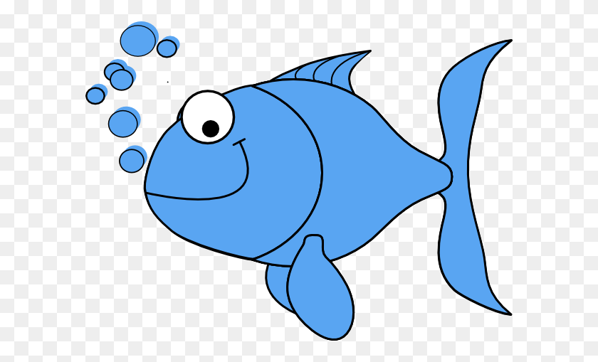 600x449 Light Blue Fish Clip Art - Fin Clipart
