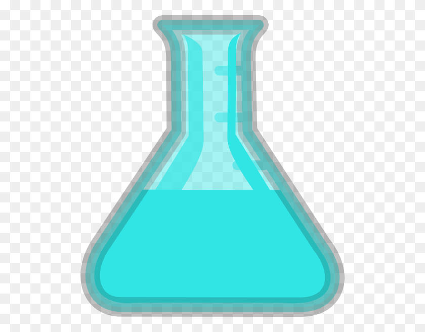522x596 Light Blue Flask Lab Clip Art - Lab PNG