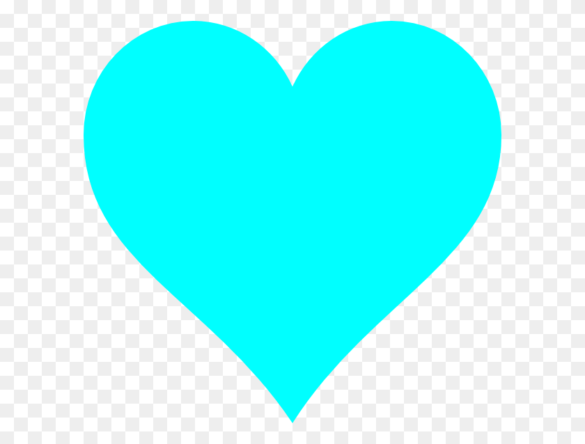 600x578 Голубое Сердце Картинки - Половина Сердца Клипарт