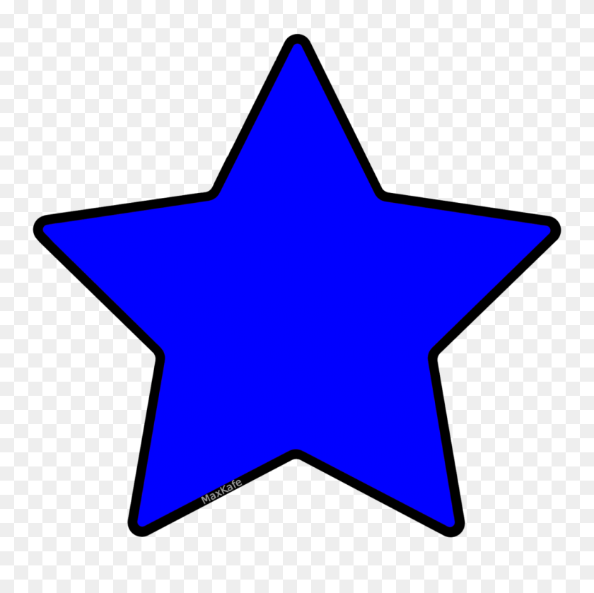 1000x1000 Голубая Звезда - Разноцветные Звезды Клипарт