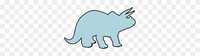 300x176 Light Blue Triceratops Png, Clip Art For Web - Triceratops Clipart
