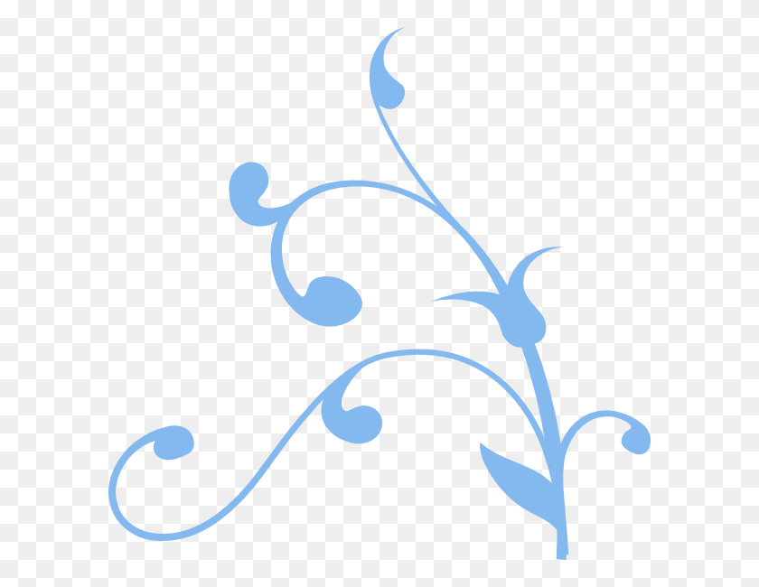 600x590 Light Blue Twisted Branch Png, Clip Art For Web - Clipart Light