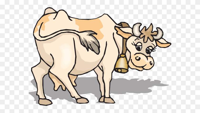 600x416 Light Brown Cow Clip Art - Brown Cow Clipart