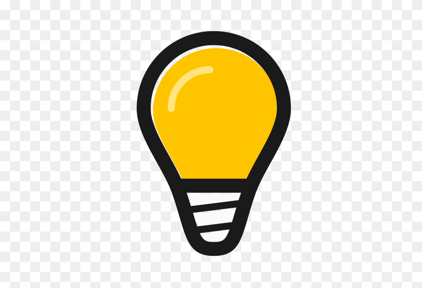 512x512 Light Bulb, Bulb Light, Lamp Icon With Png And Vector Format - Lightbulb Icon PNG