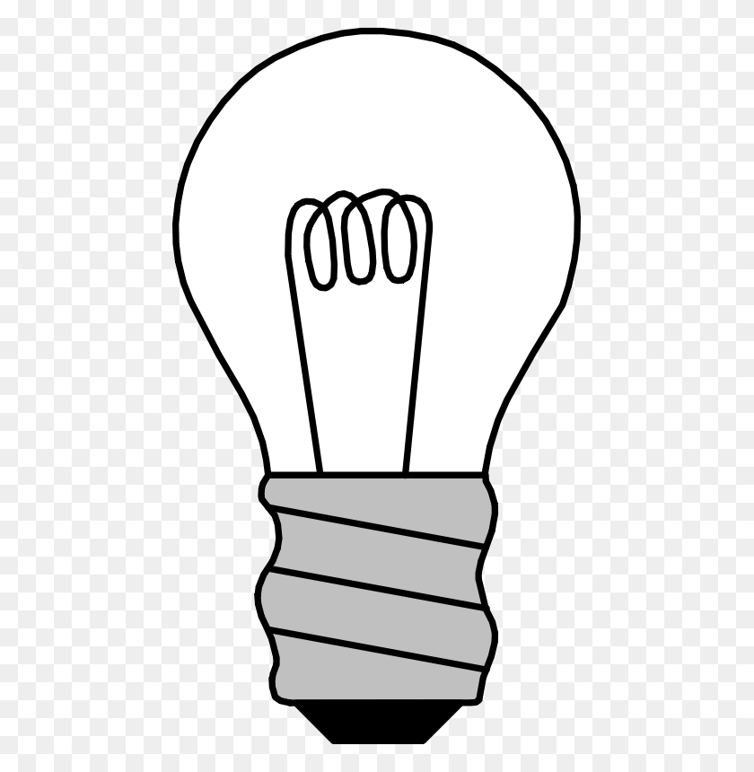 455x800 Light Bulb Clip Art - Ram Clipart Black And White