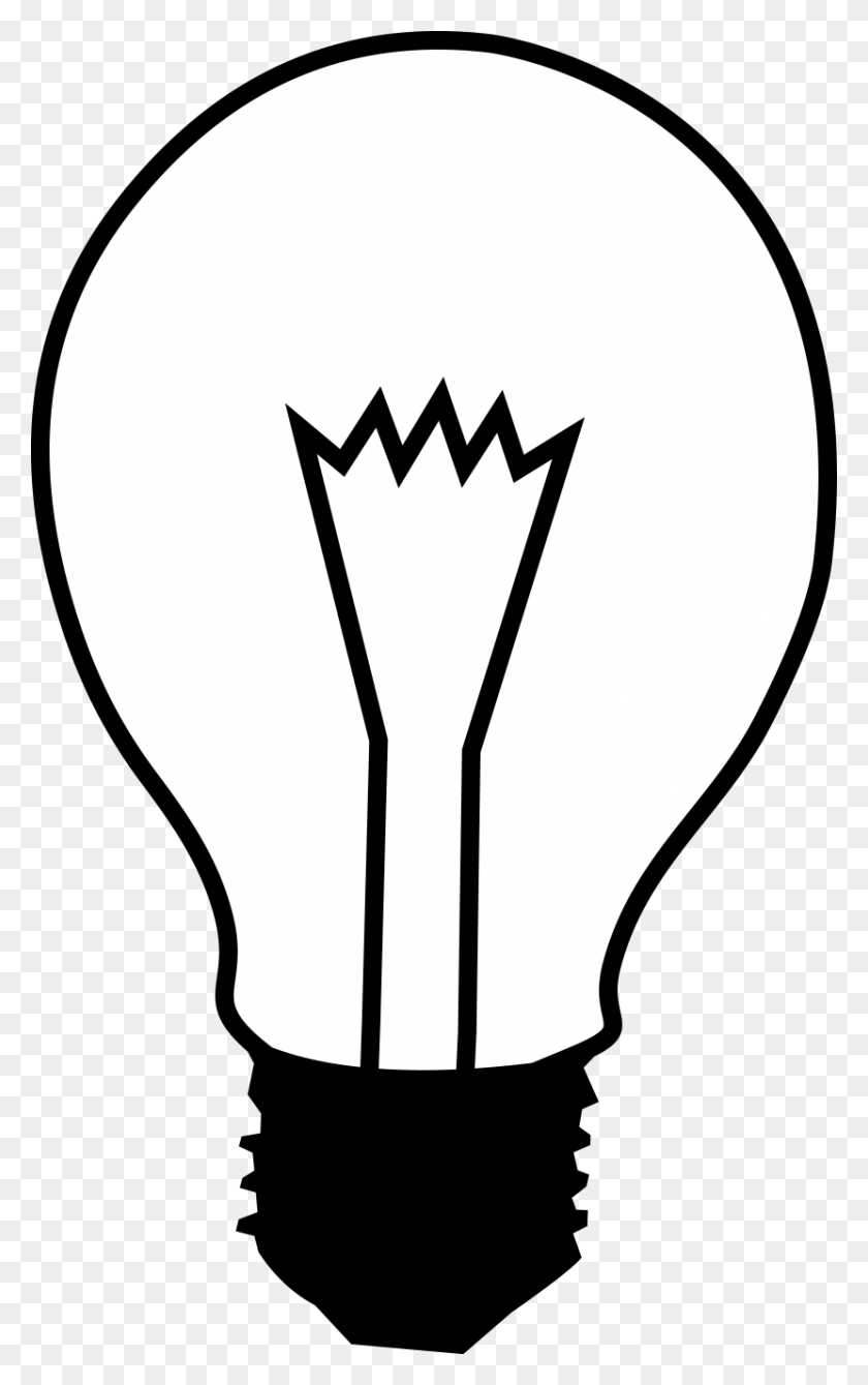 830x1362 Light Bulb Clip Art - Stage Clipart Black And White