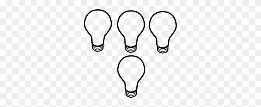 299x285 Light Bulb Clip Art Black And White - Electricity Clipart Black And White