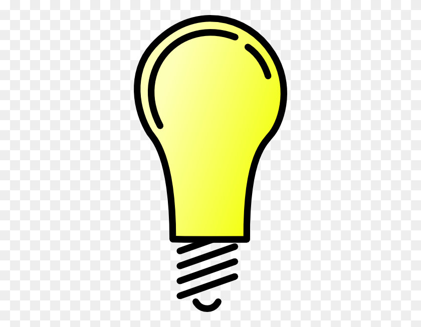306x593 Light Bulb Clip Art Free Vector - Bulb Clipart
