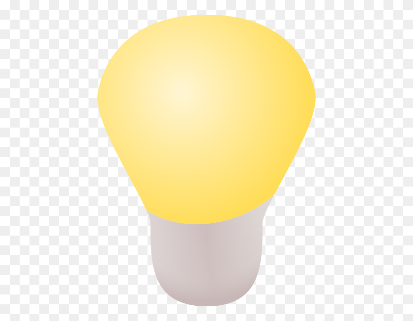 444x594 Light Bulb Clip Art Free Vector - Lightbulb Clipart Transparent