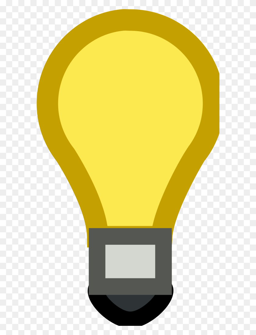 600x1036 Light Bulb Clipart Minimal - Main Idea Clipart