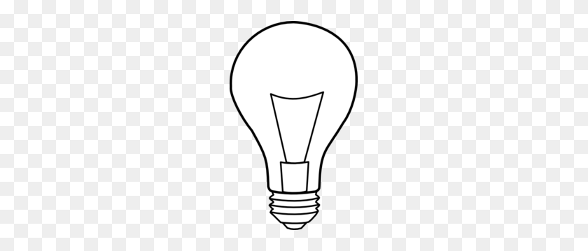 183x299 Light Bulb Outline Clip Art - Flashlight Clipart Black And White