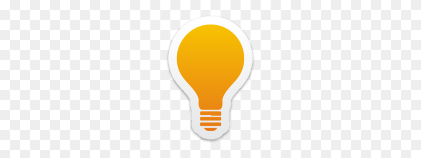 256x256 Light Bulb Png Images - Yellow PNG