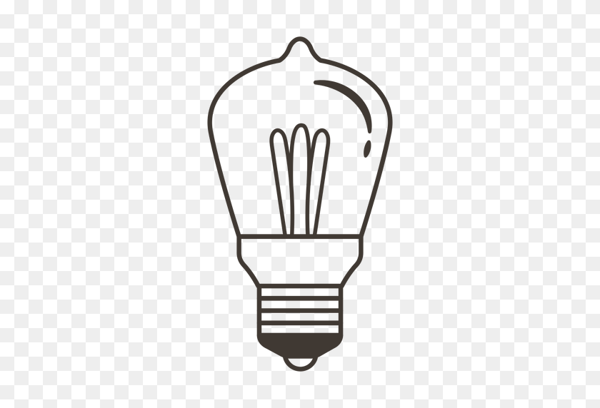 512x512 Light Bulb Stroke Icon - Lightbulb Clipart Transparent