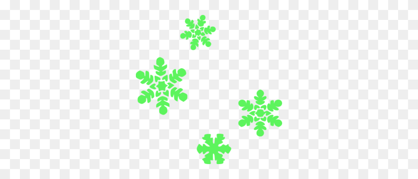 294x300 Light Green Snowflakes Clip Art - Snowflake Clipart Free Download