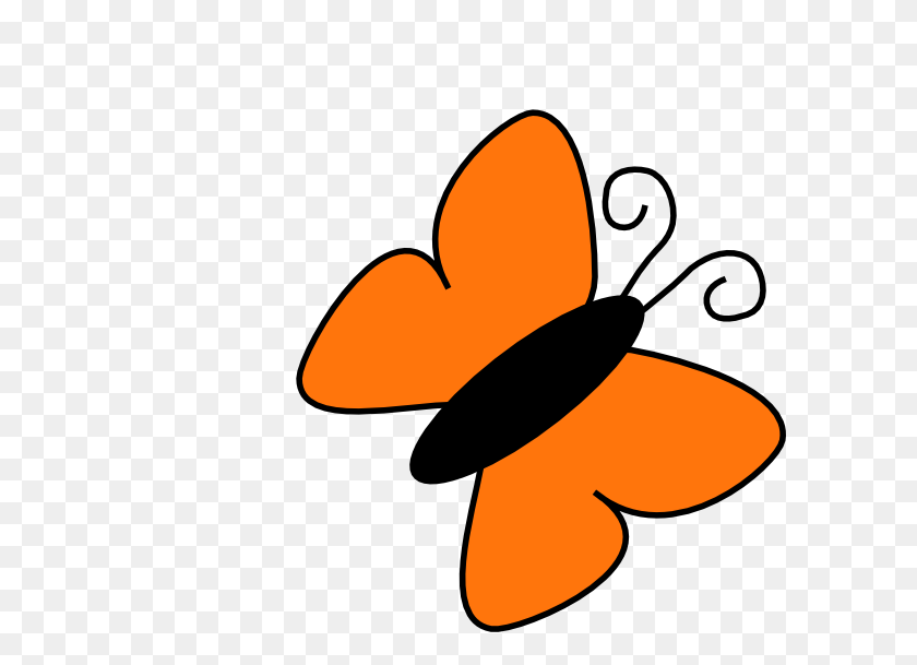 600x549 Light Orange Butterfly Clip Art - Orange Butterfly Clipart
