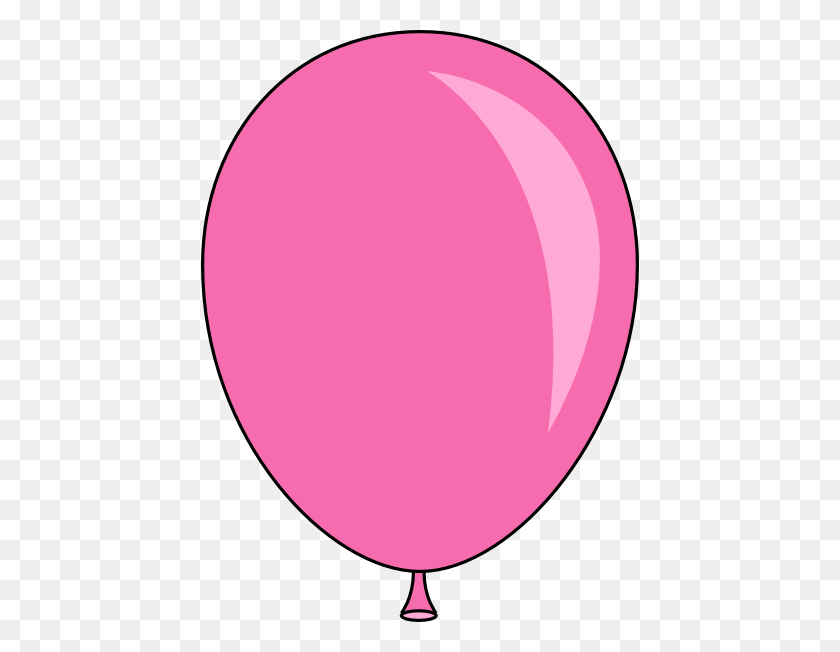 438x592 Light Pink Balloon Clip Art - Pink Balloon Clipart