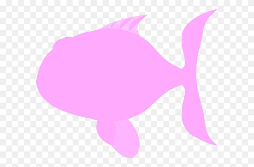 600x491 Light Pink Happy Fish Clip Art - Pink Fish Clipart