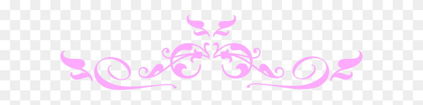 600x149 Light Pink Swirl Clip Art - Header Clipart