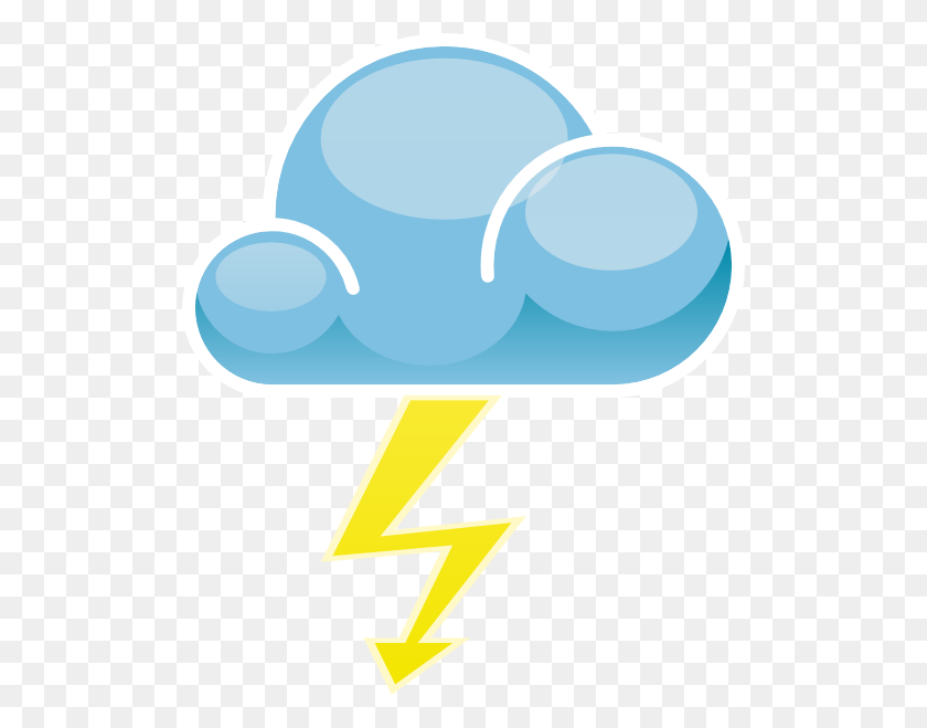 510x599 Lightening Clipart Weather Symbol - Severe Weather Clipart
