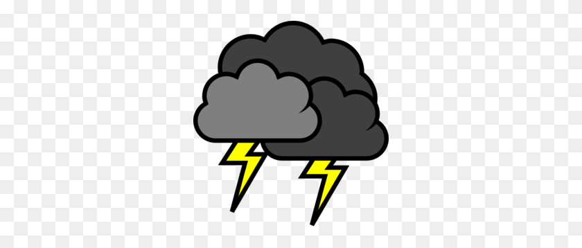 282x298 Lightening Clouds Clip Art - Thunder And Lightning Clipart